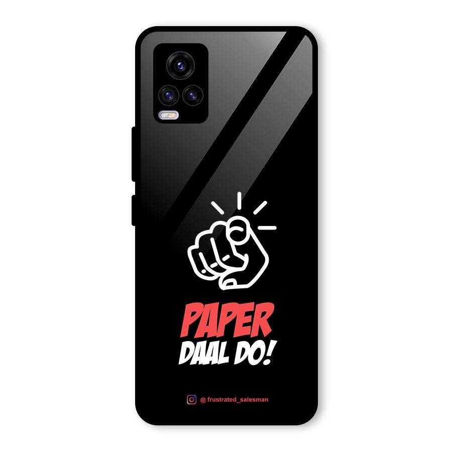 Paper Daal Do Black Glass Back Case for Vivo V20 2021