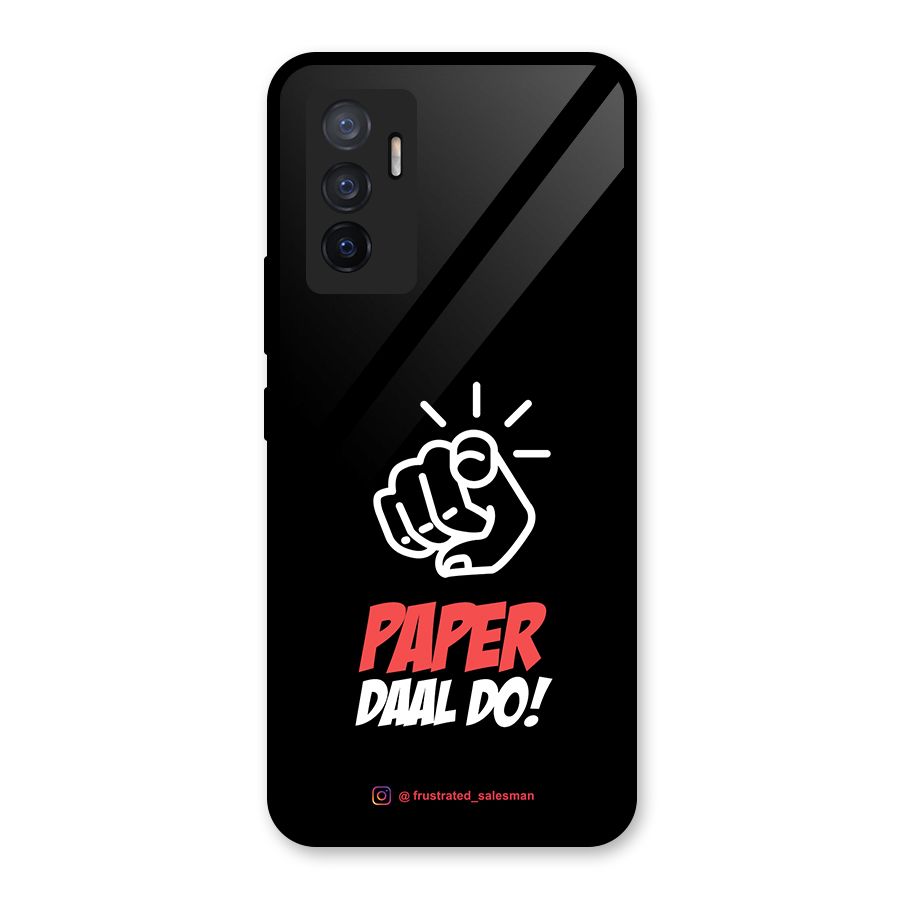 Paper Daal Do Black Glass Back Case for Vivo V23e