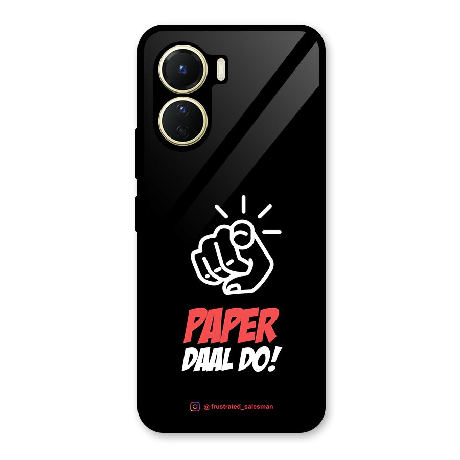 Paper Daal Do Black Glass Back Case for Vivo Y16