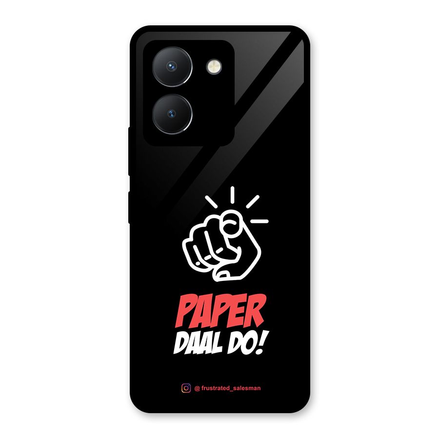 Paper Daal Do Black Glass Back Case for Vivo Y36