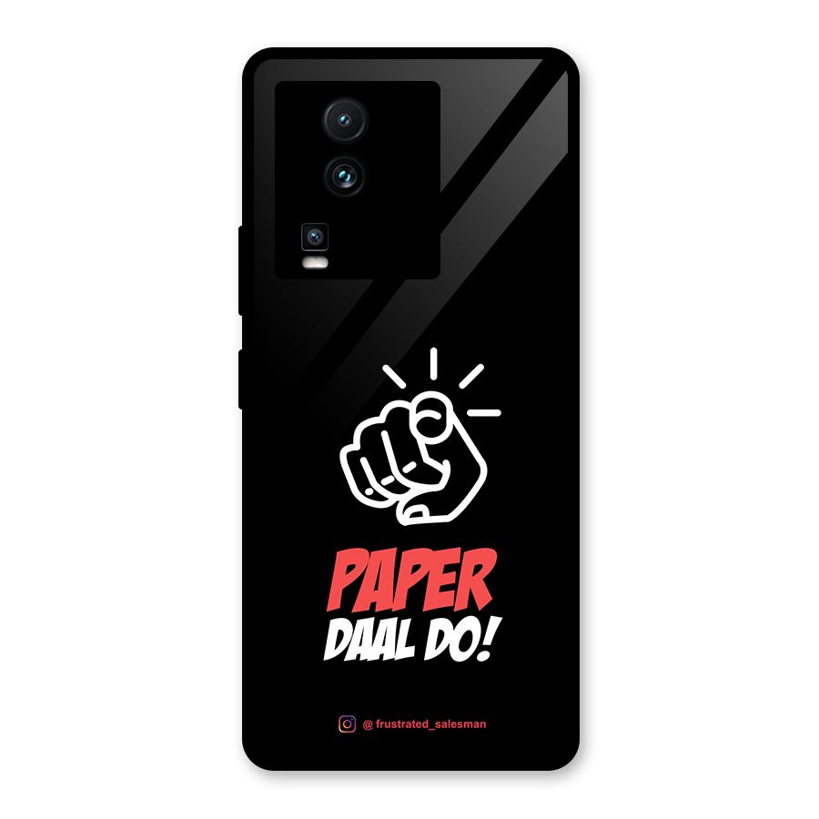 Paper Daal Do Black Glass Back Case for Vivo iQOO Neo 7