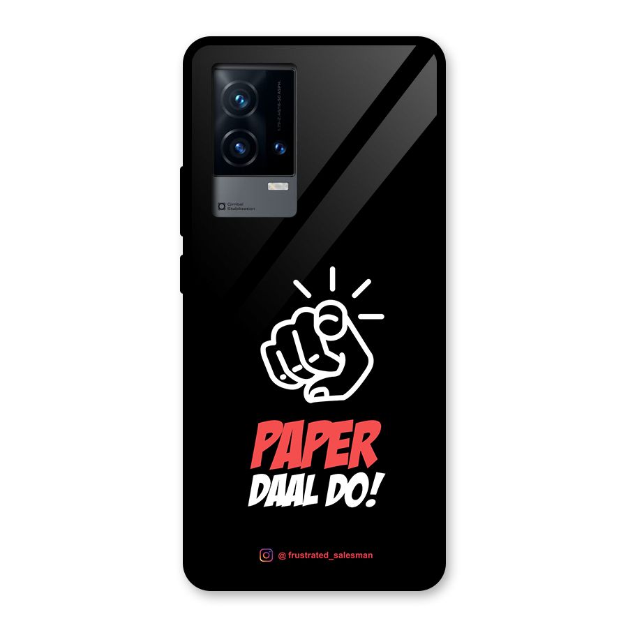 Paper Daal Do Black Glass Back Case for iQOO 9 5G