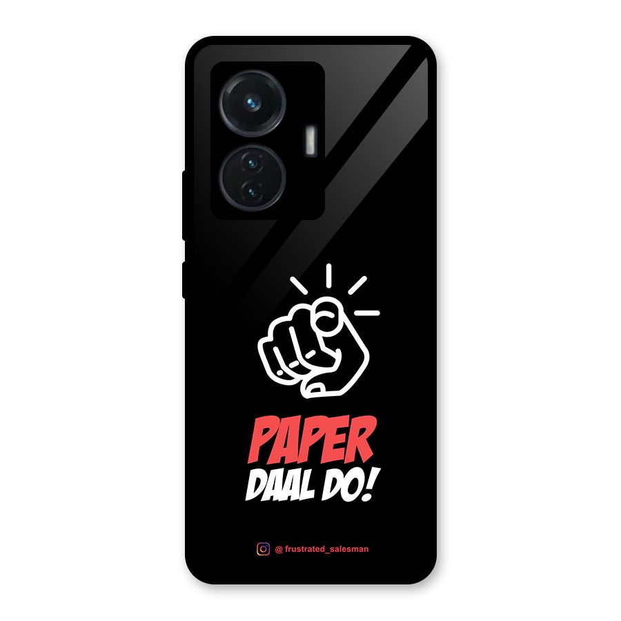 Paper Daal Do Black Glass Back Case for iQOO Z6 44W