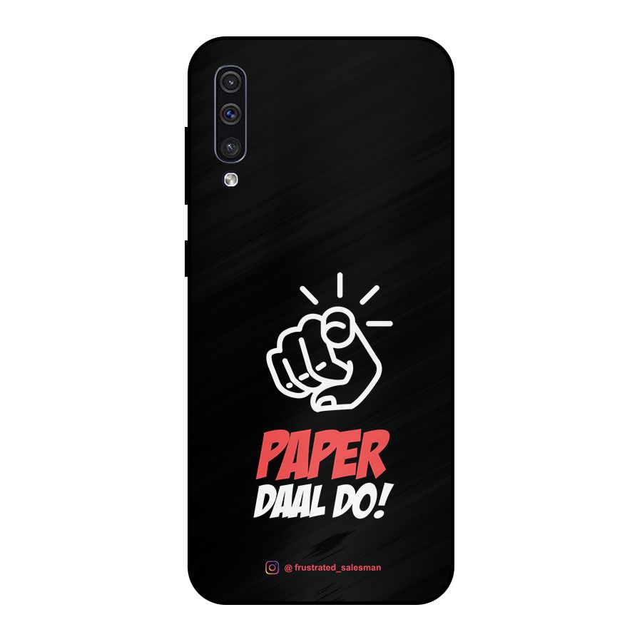 Paper Daal Do Black Metal Back Case for Galaxy A50