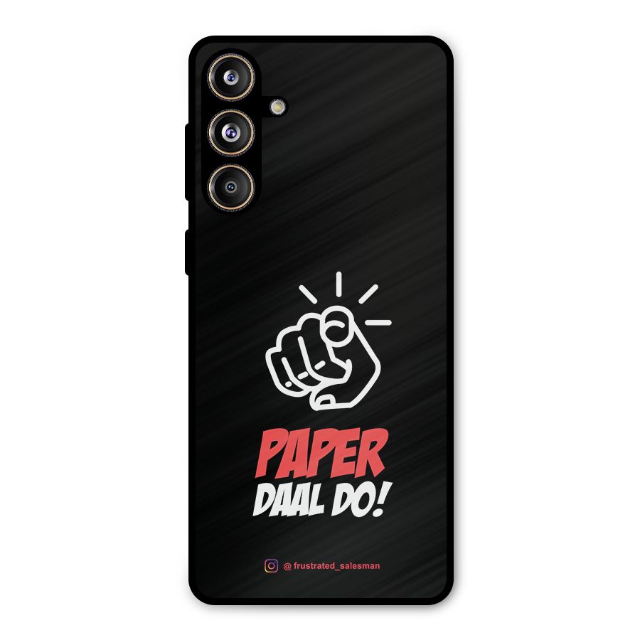 Paper Daal Do Black Metal Back Case for Galaxy F55