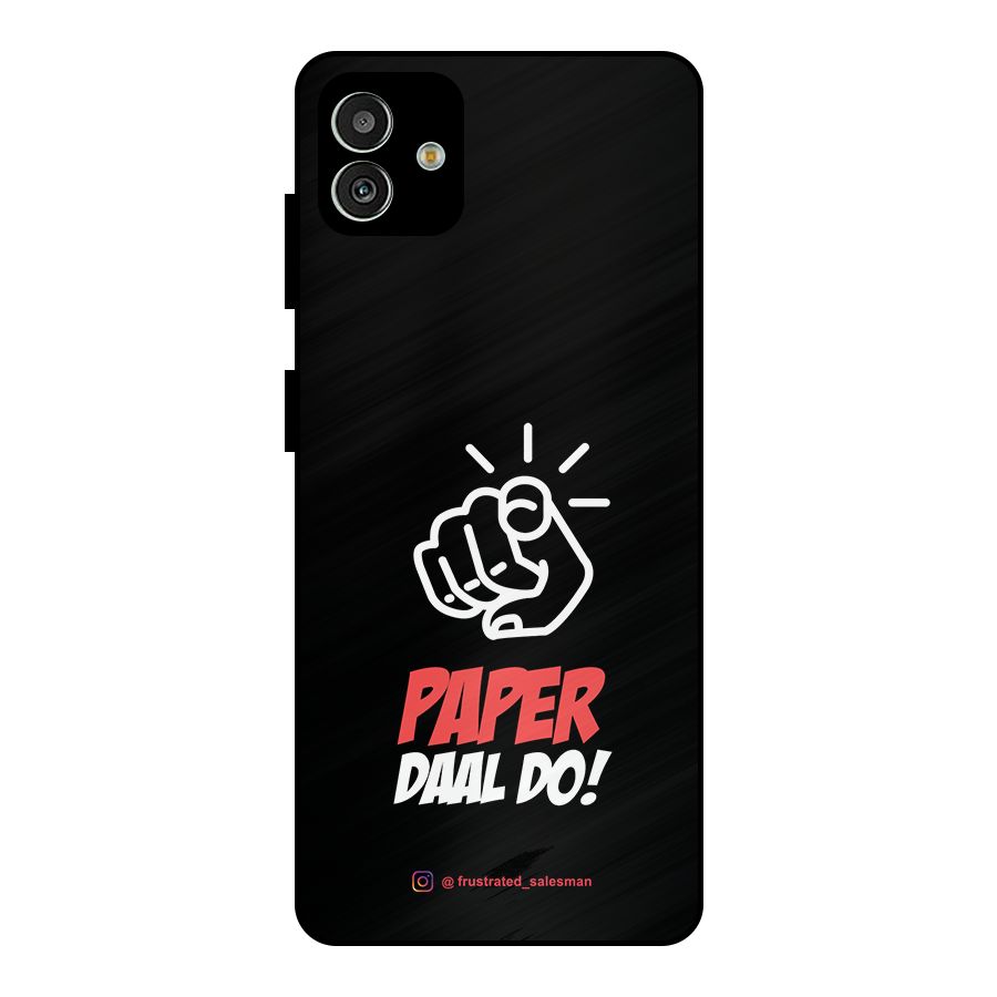 Paper Daal Do Black Metal Back Case for Galaxy M13 5G