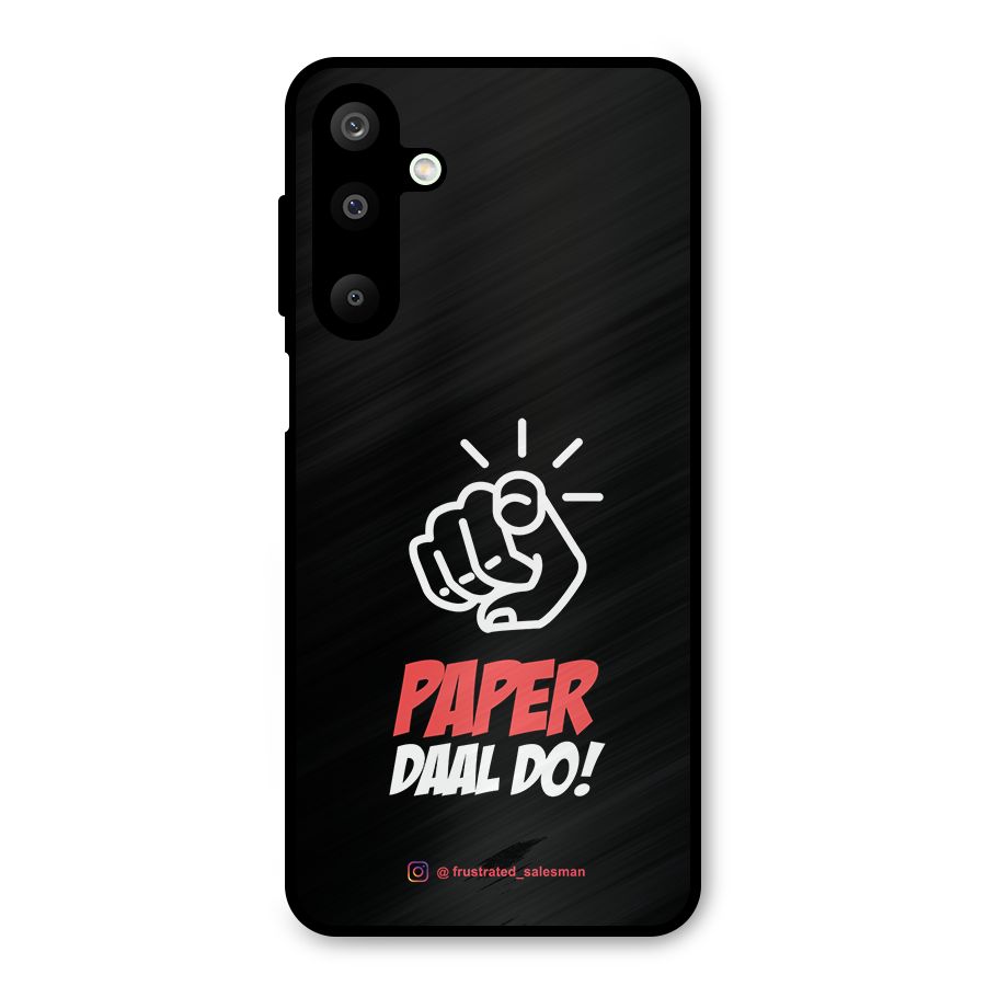 Paper Daal Do Black Metal Back Case for Galaxy M16