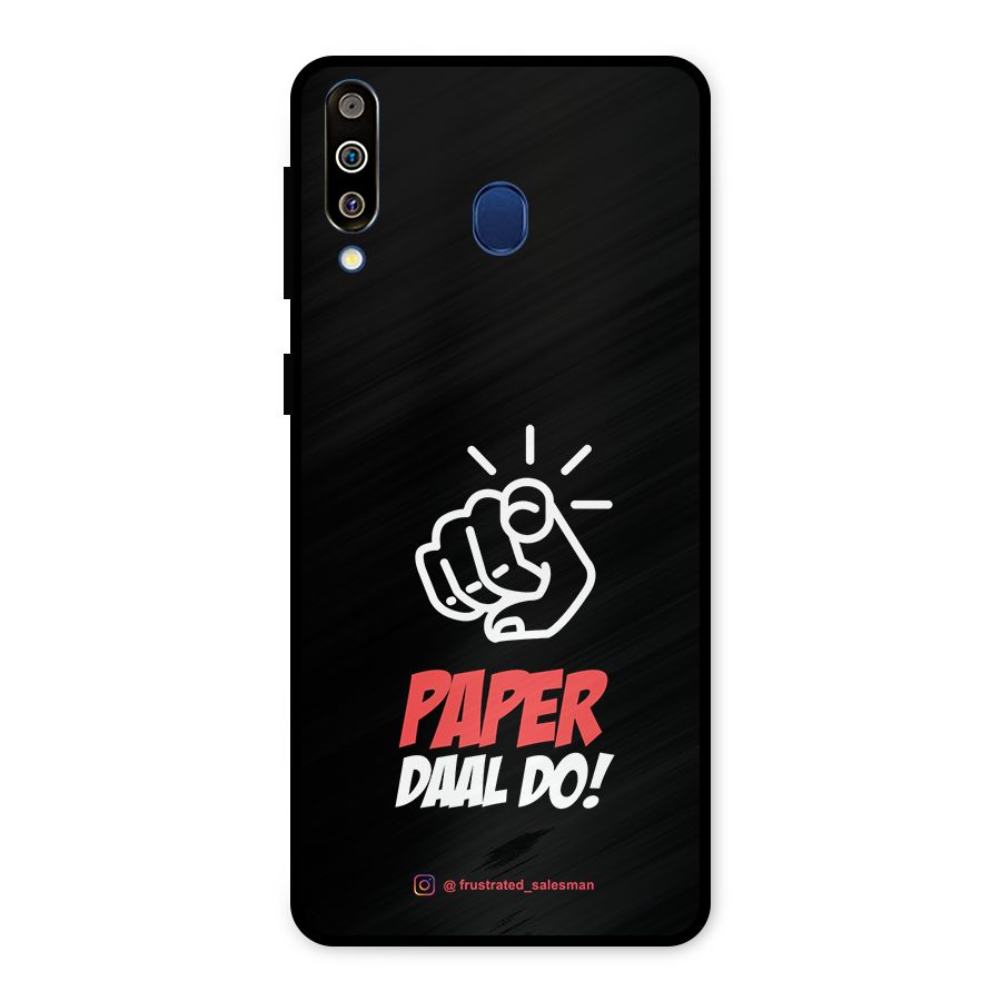 Paper Daal Do Black Metal Back Case for Galaxy M30
