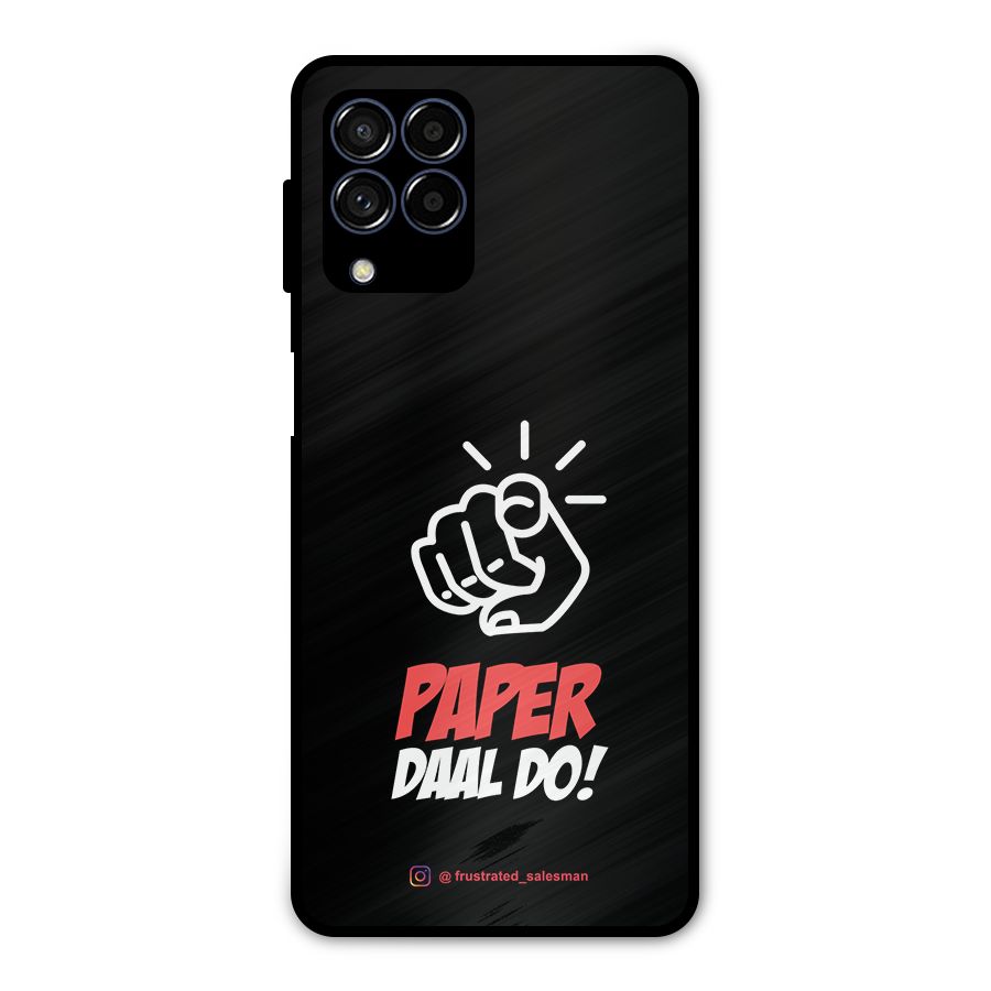 Paper Daal Do Black Metal Back Case for Galaxy M53 5G