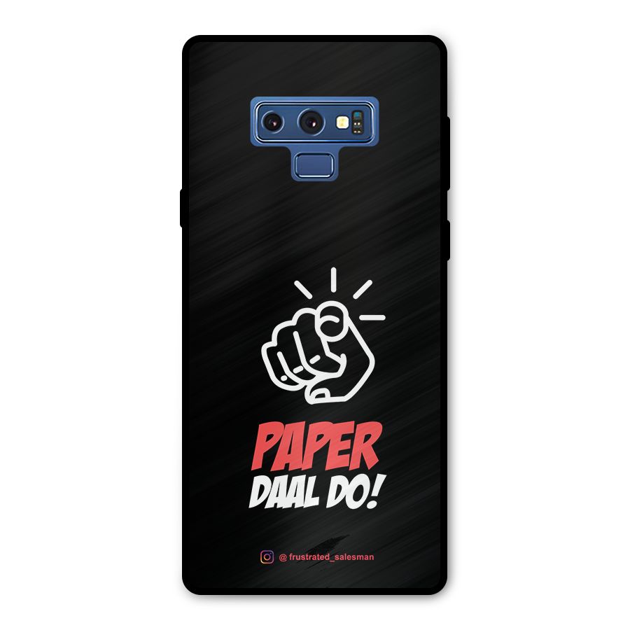 Paper Daal Do Black Metal Back Case for Galaxy Note 9