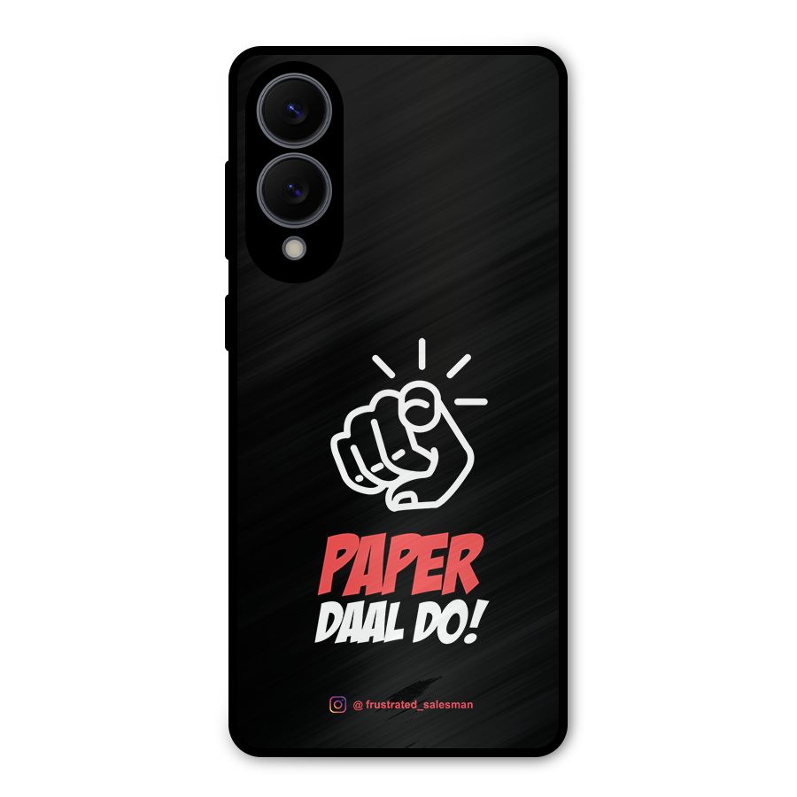 Paper Daal Do Black Metal Back Case for Galaxy S25 Edge