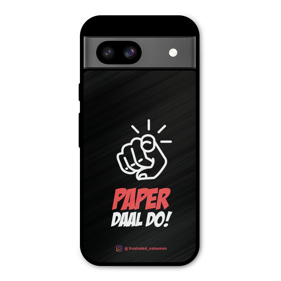 Paper Daal Do Black Metal Back Case for Google Pixel 8a