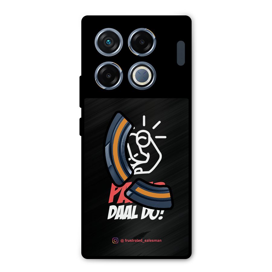 Paper Daal Do Black Metal Back Case for Infinix GT 20 Pro
