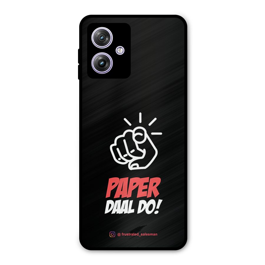 Paper Daal Do Black Metal Back Case for Moto G64