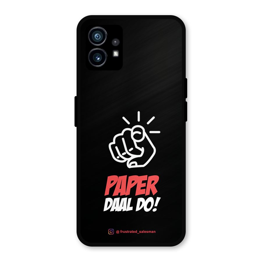 Paper Daal Do Black Metal Back Case for Nothing Phone 1