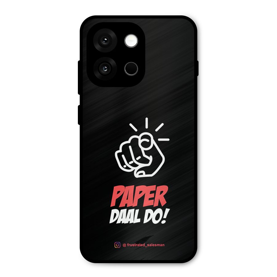 Paper Daal Do Black Metal Back Case for OnePlus 13s
