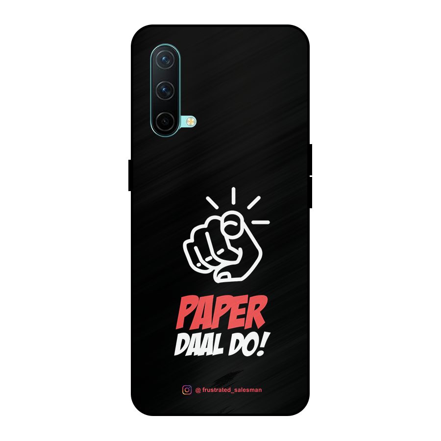 Paper Daal Do Black Metal Back Case for OnePlus Nord CE 5G