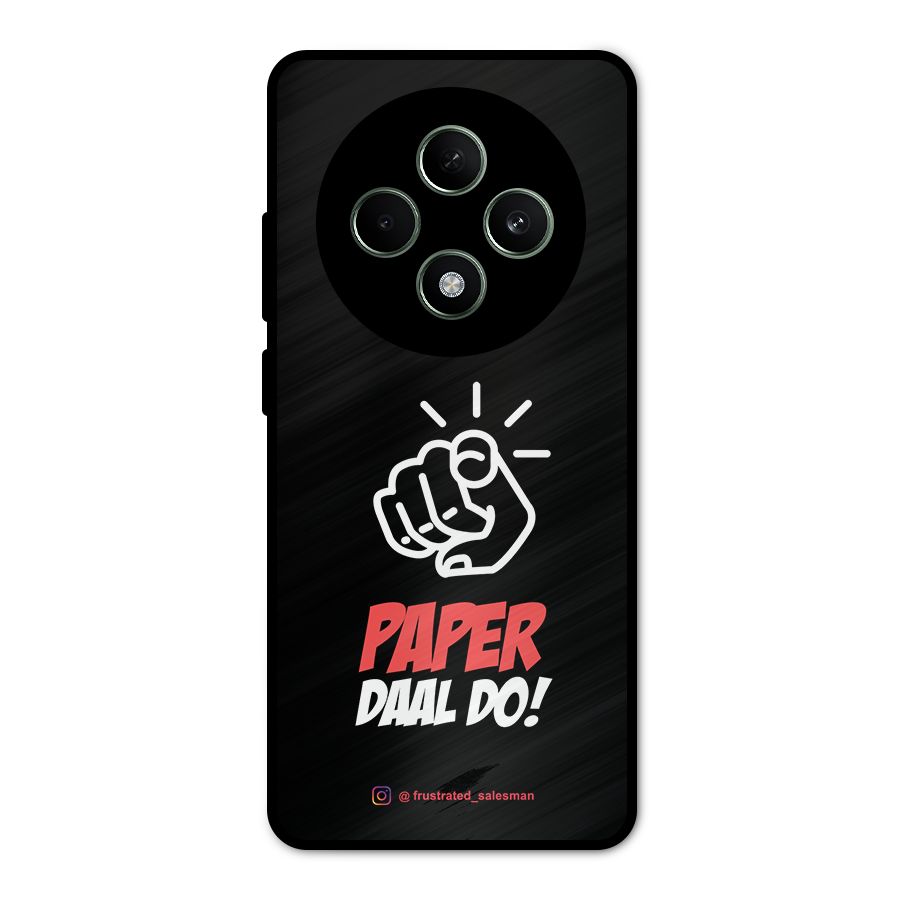 Paper Daal Do Black Metal Back Case for Oppo F27
