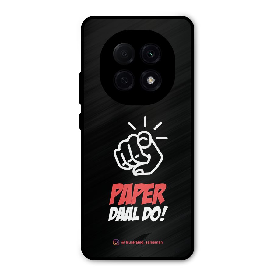 Paper Daal Do Black Metal Back Case for Oppo F29 Pro