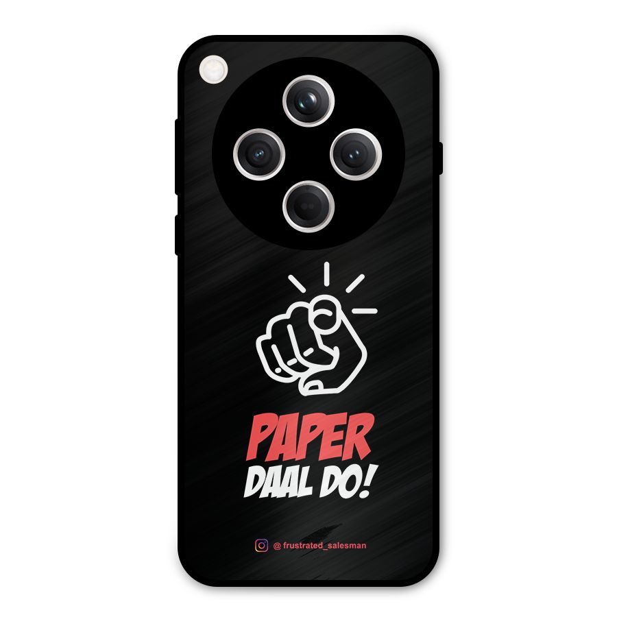 Paper Daal Do Black Metal Back Case for Oppo Find X8