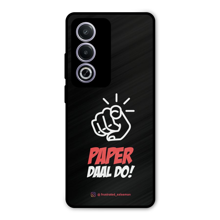 Paper Daal Do Black Metal Back Case for Oppo K12x