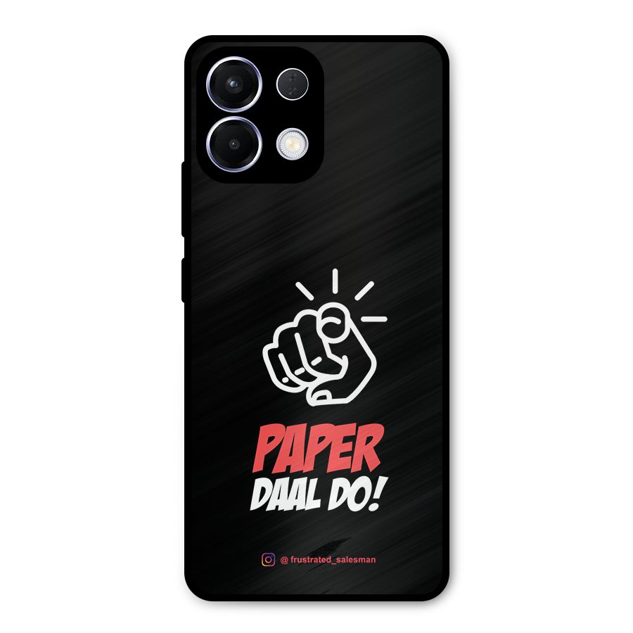 Paper Daal Do Black Metal Back Case for Oppo K13