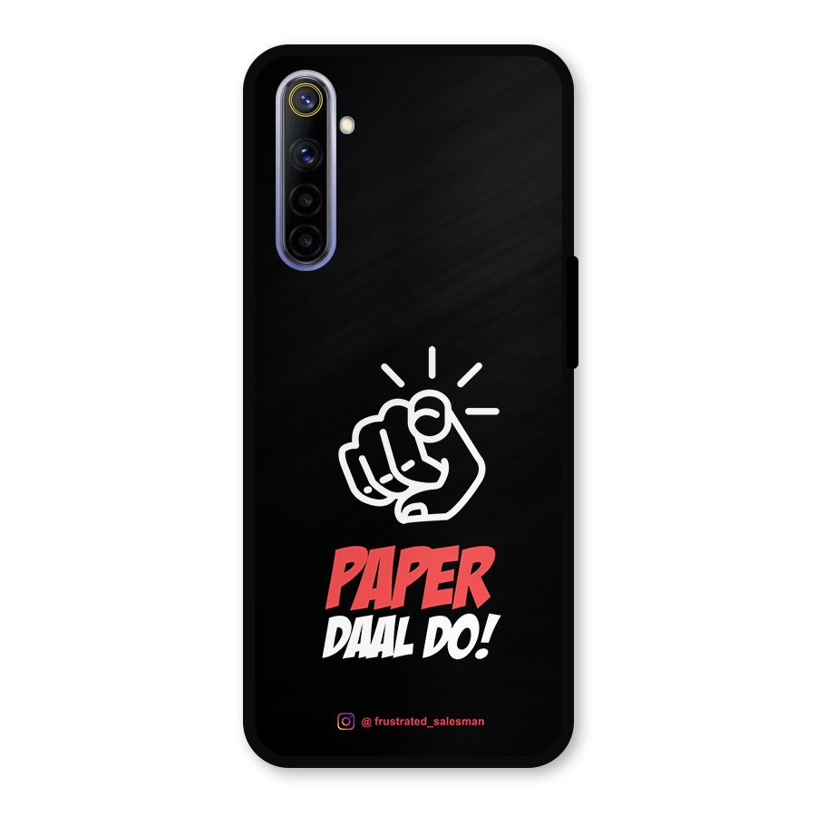 Paper Daal Do Black Metal Back Case for Realme 6i