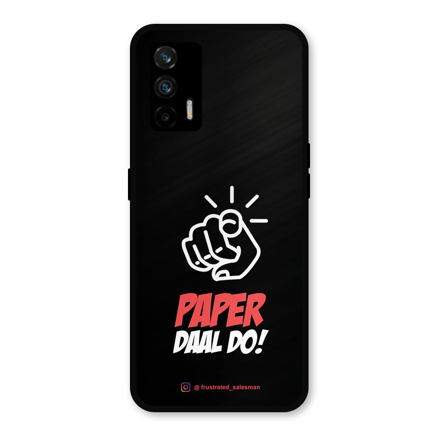 Paper Daal Do Black Metal Back Case for Realme GT 5G