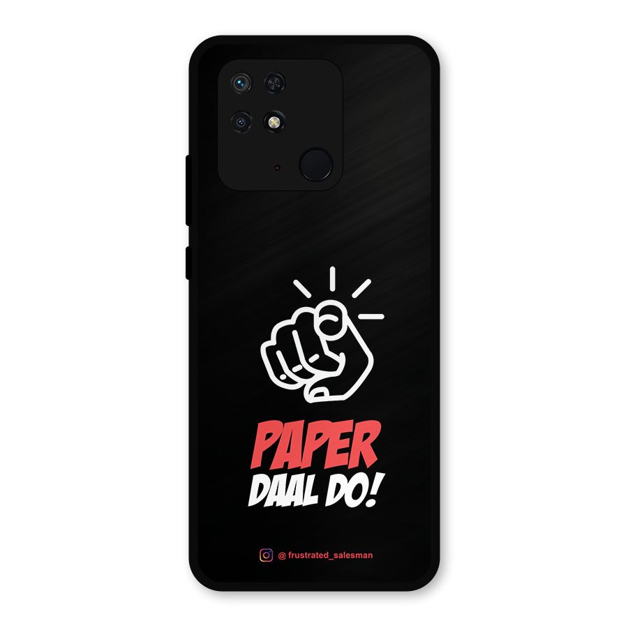 Paper Daal Do Black Metal Back Case for Redmi 10 Power