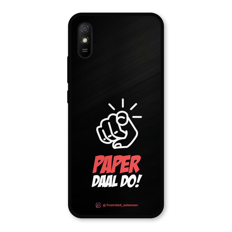 Paper Daal Do Black Metal Back Case for Redmi 9a