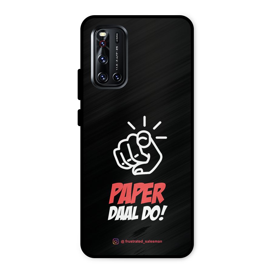 Paper Daal Do Black Metal Back Case for Vivo V19