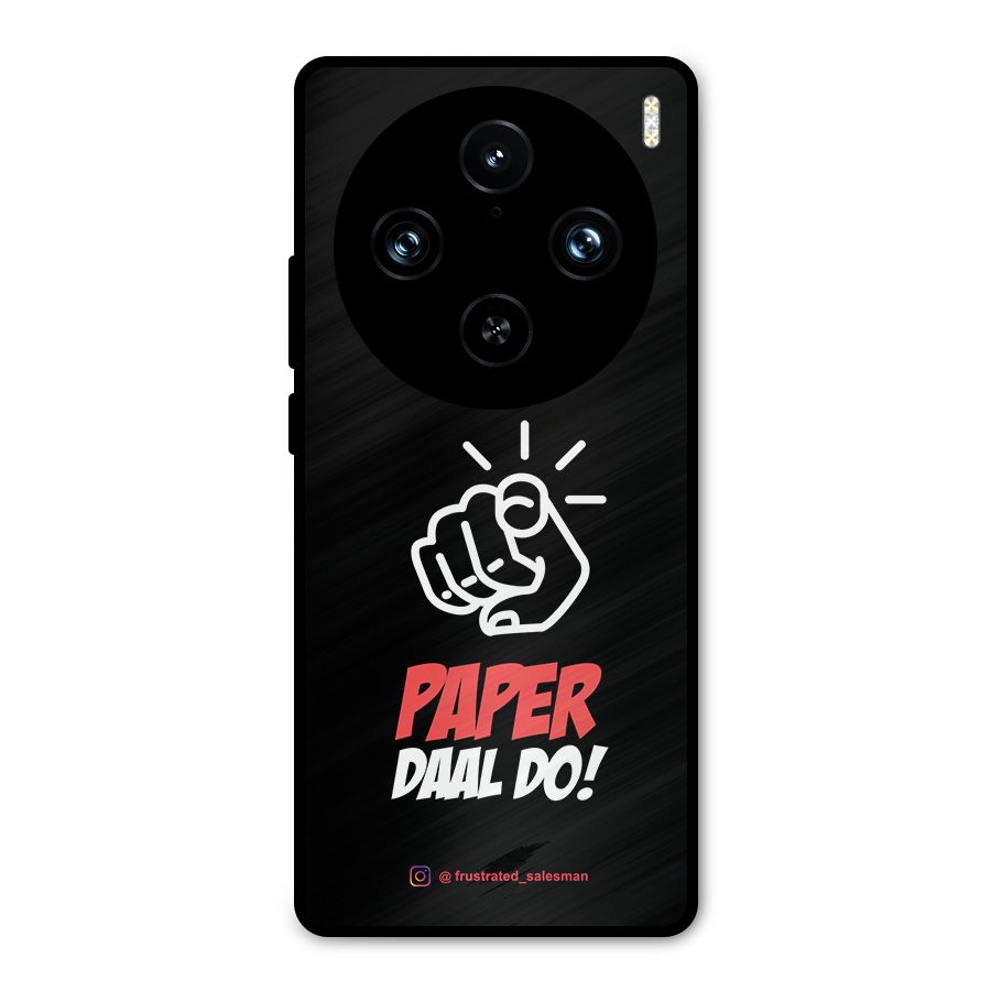Paper Daal Do Black Metal Back Case for Vivo X100 Pro