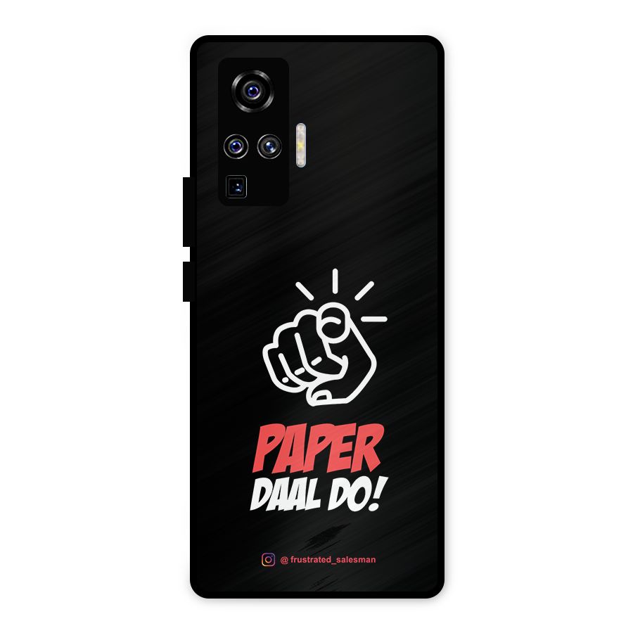 Paper Daal Do Black Metal Back Case for Vivo X50 Pro