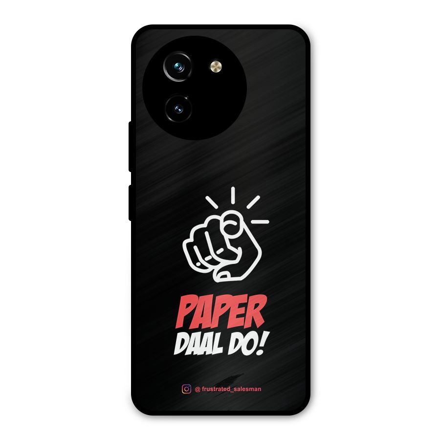 Paper Daal Do Black Metal Back Case for Vivo Y200i