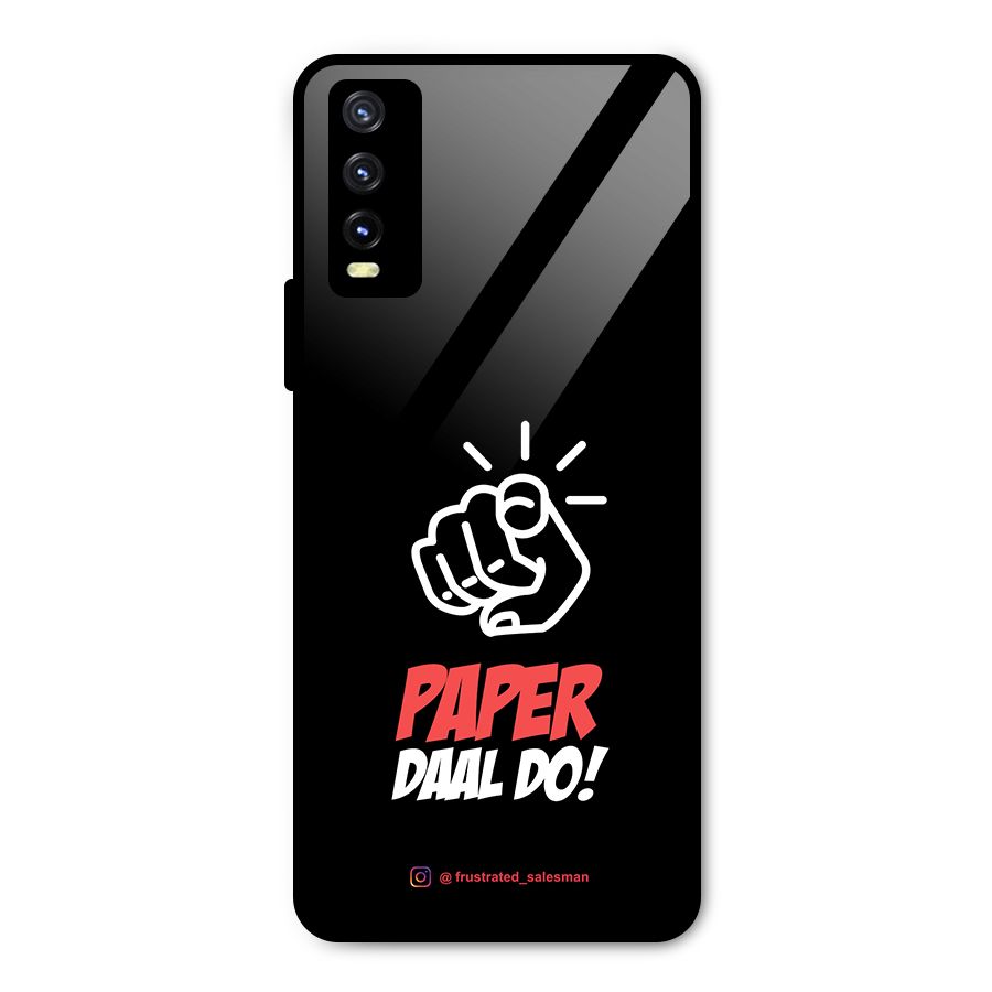 Paper Daal Do Black Metal Back Case for Vivo Y20g