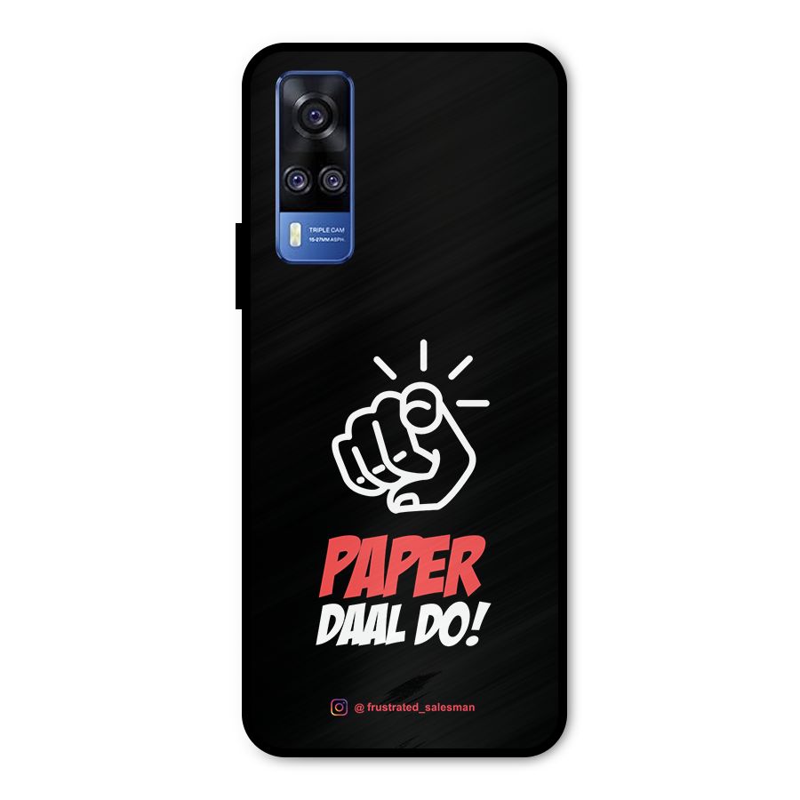 Paper Daal Do Black Metal Back Case for Vivo Y31