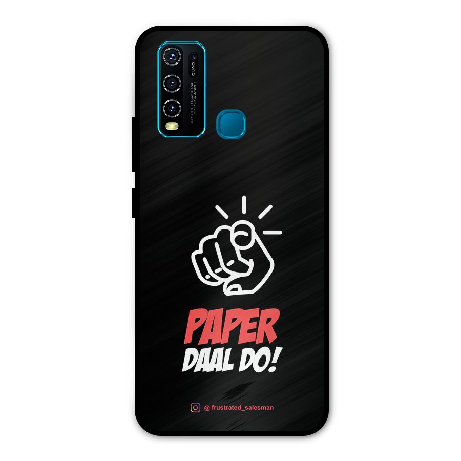 Paper Daal Do Black Metal Back Case for Vivo Y50
