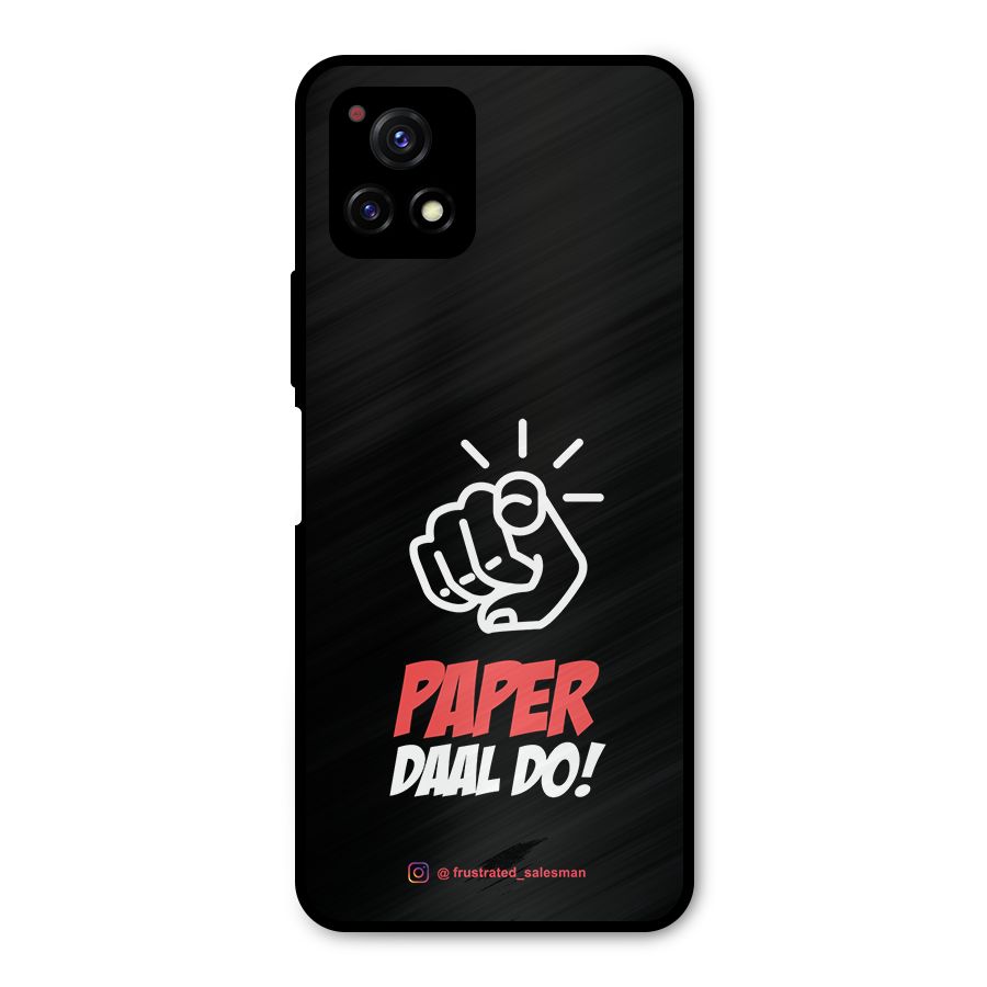 Paper Daal Do Black Metal Back Case for Vivo Y72 5G