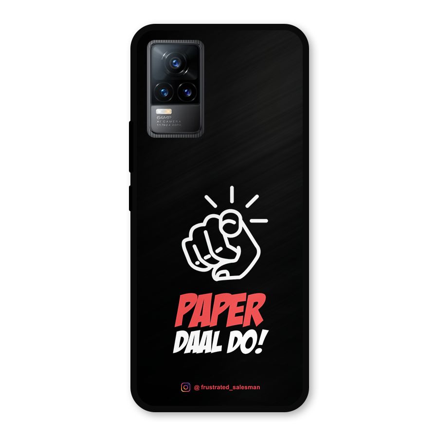 Paper Daal Do Black Metal Back Case for Vivo Y73