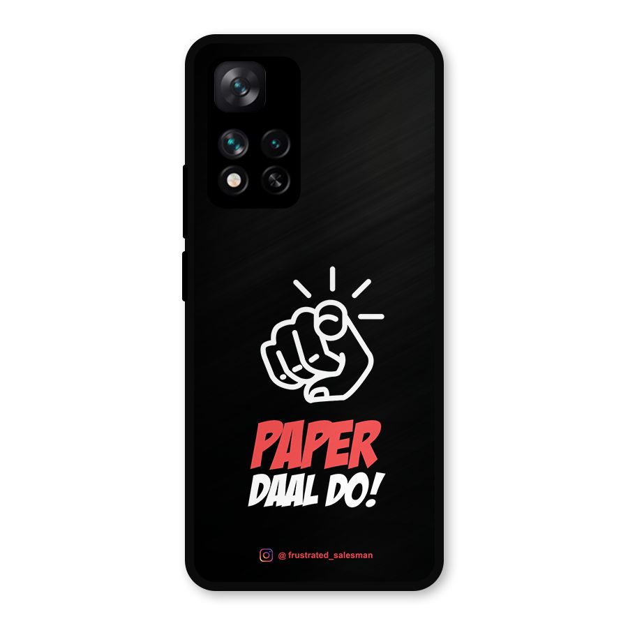 Paper Daal Do Black Metal Back Case for Xiaomi 11i Hypercharge 5G