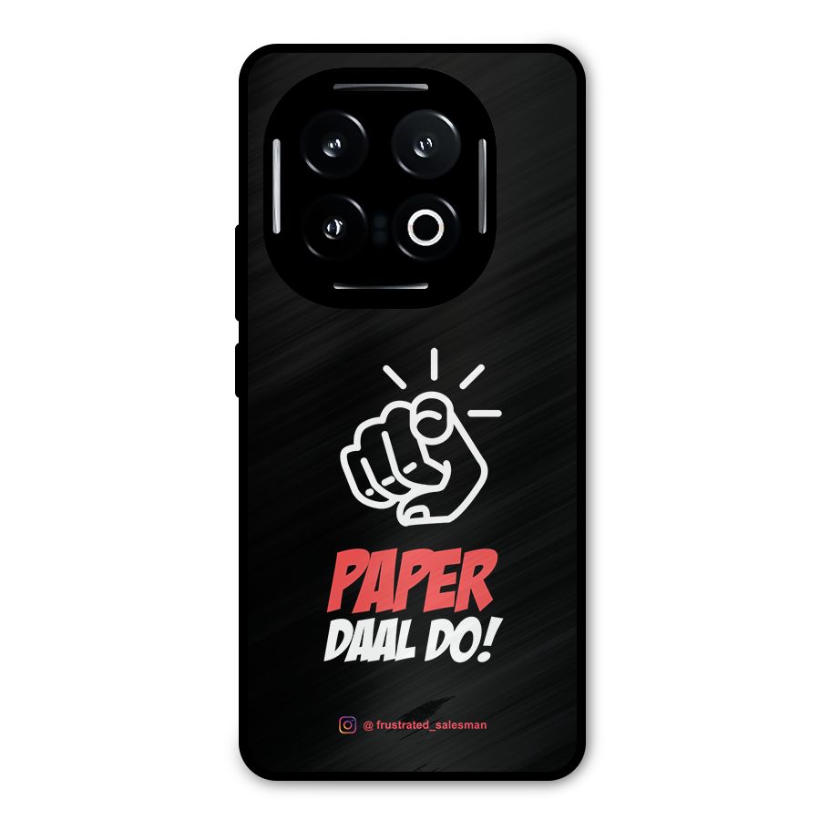 Paper Daal Do Black Metal Back Case for iQOO 13