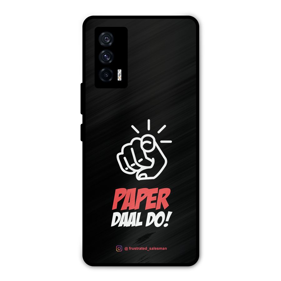 Paper Daal Do Black Metal Back Case for iQOO 7 5G
