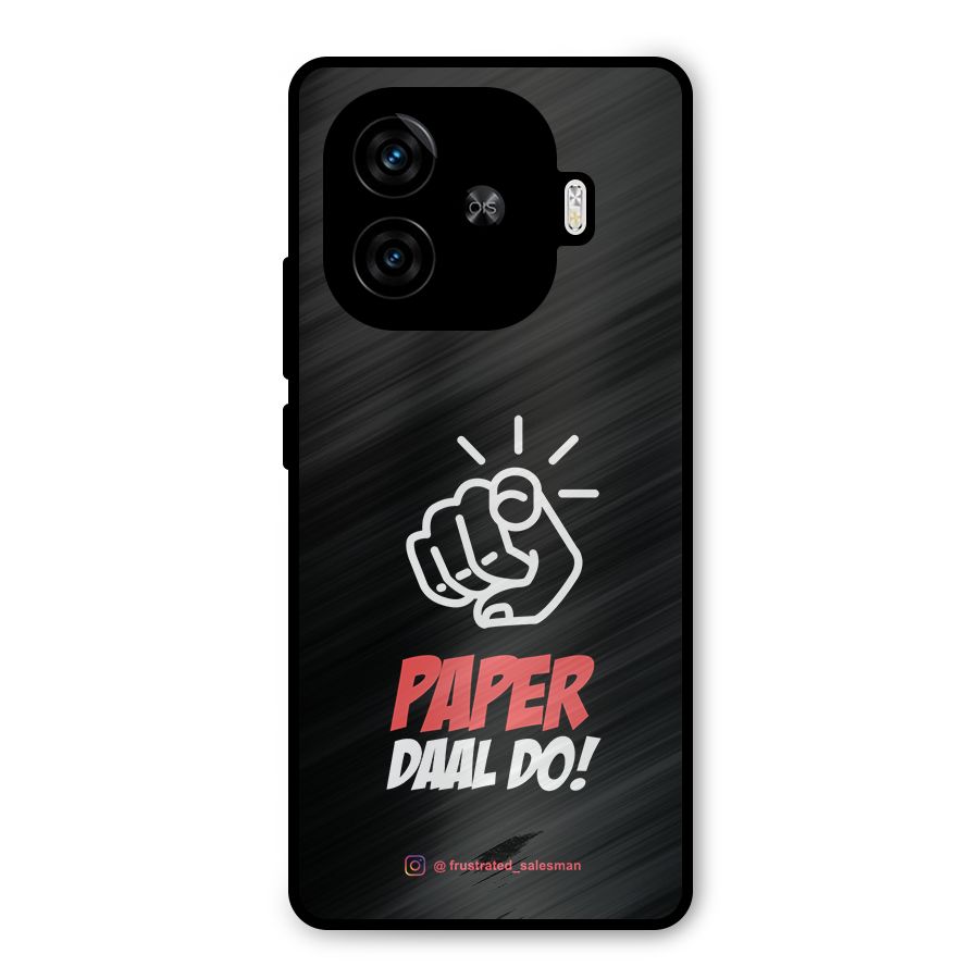 Paper Daal Do Black Metal Back Case for iQOO Neo 10R