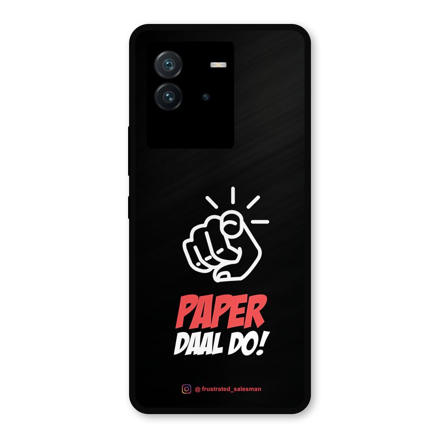 Paper Daal Do Black Metal Back Case for iQOO Neo 6 5G