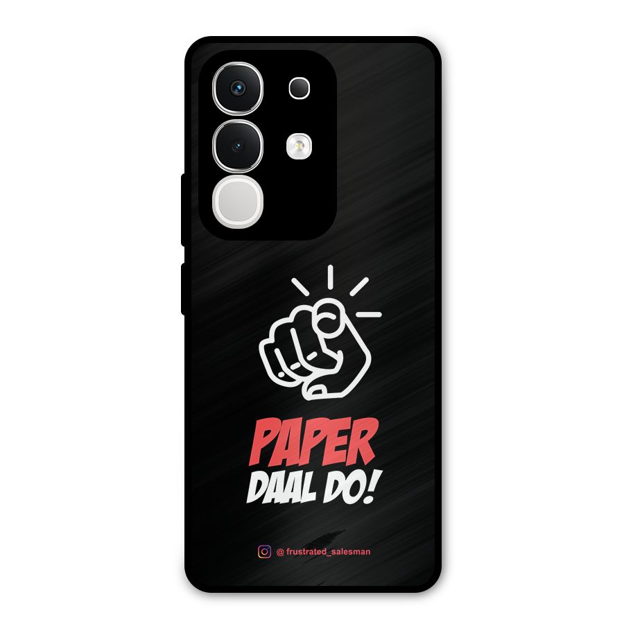 Paper Daal Do Black Metal Back Case for iQOO Z10x