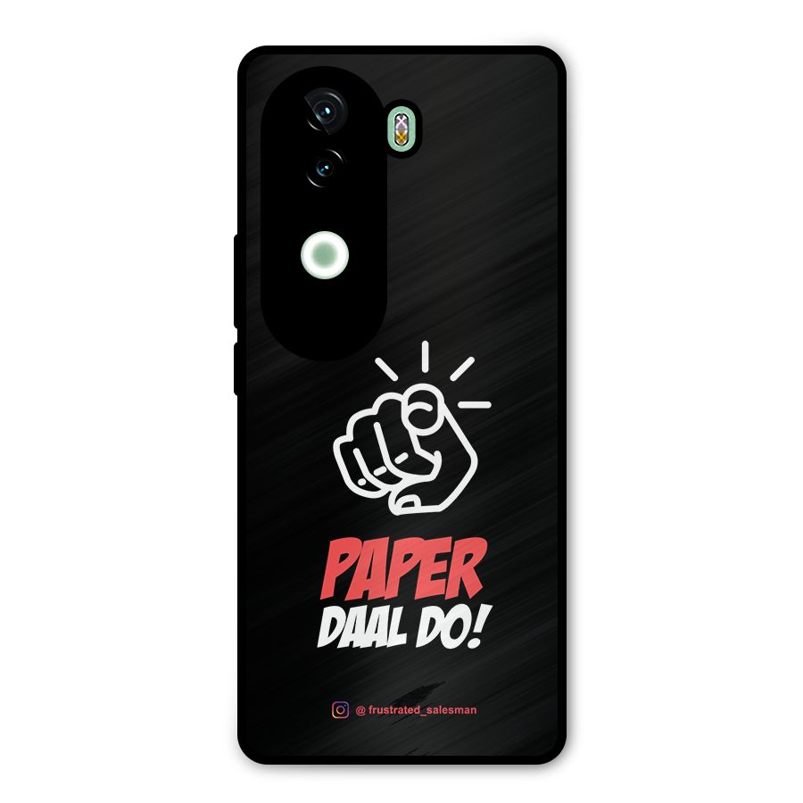 Paper Daal Do Black Metal Back Case for iQOO Z9s