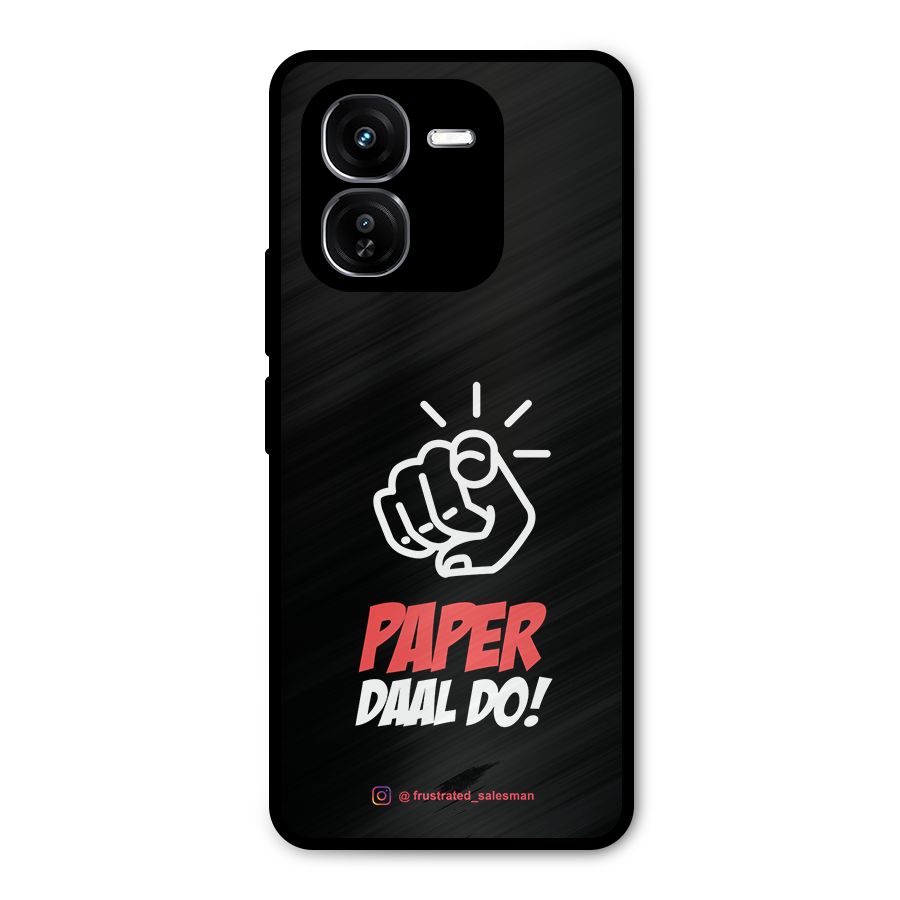 Paper Daal Do Black Metal Back Case for iQOO Z9x