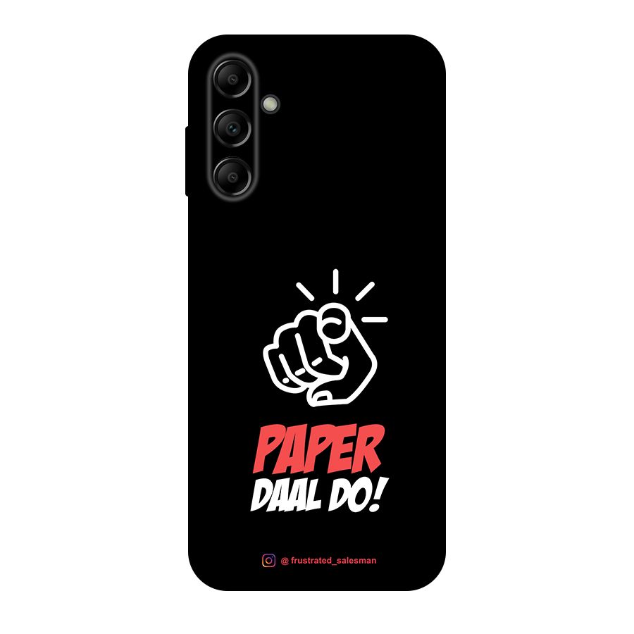 Paper Daal Do Black Original Polycarbonate Back Case for Galaxy A14 5G