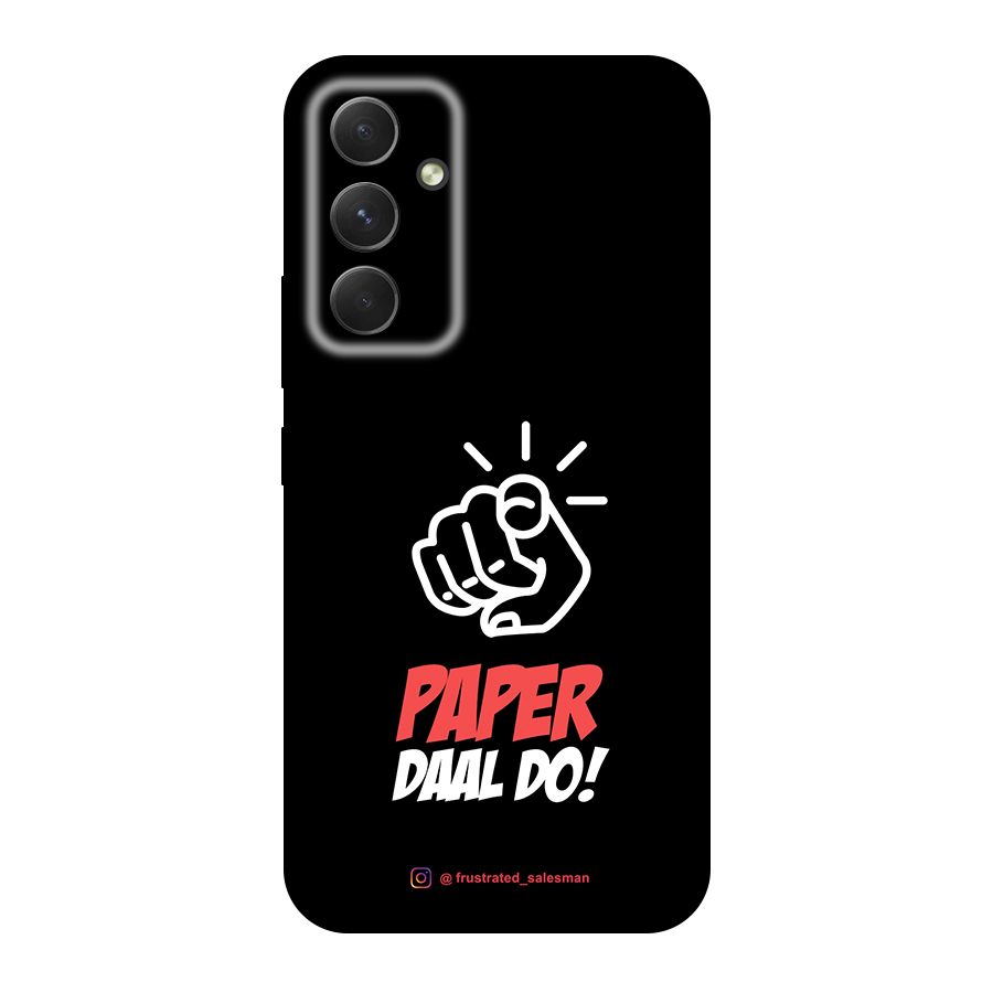Paper Daal Do Black Original Polycarbonate Back Case for Galaxy A54