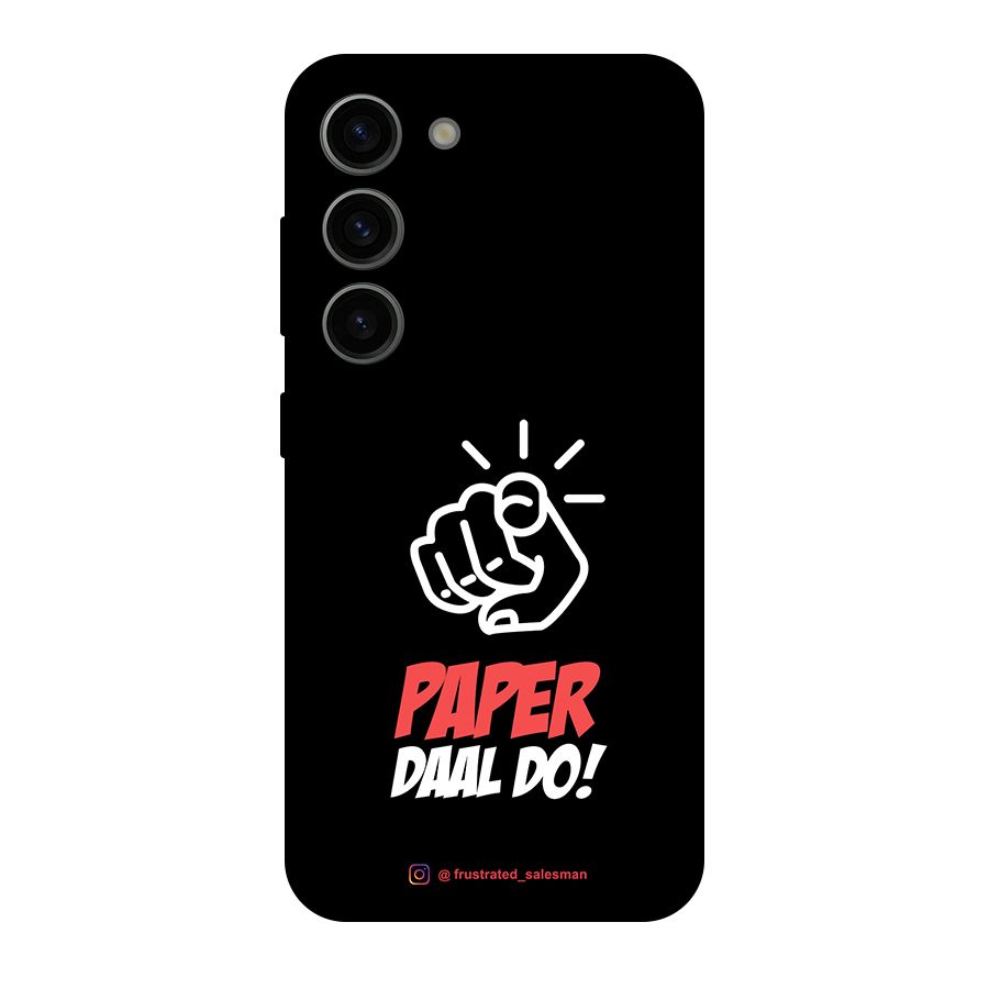 Paper Daal Do Black Original Polycarbonate Back Case for Galaxy S23